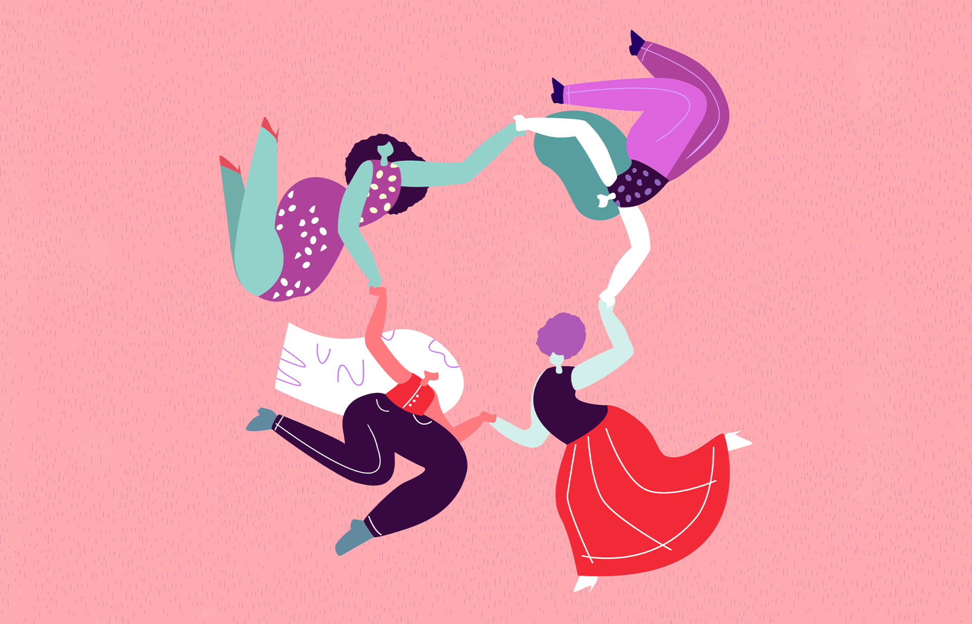 Quatre femmes se tenant les mains - CFEP