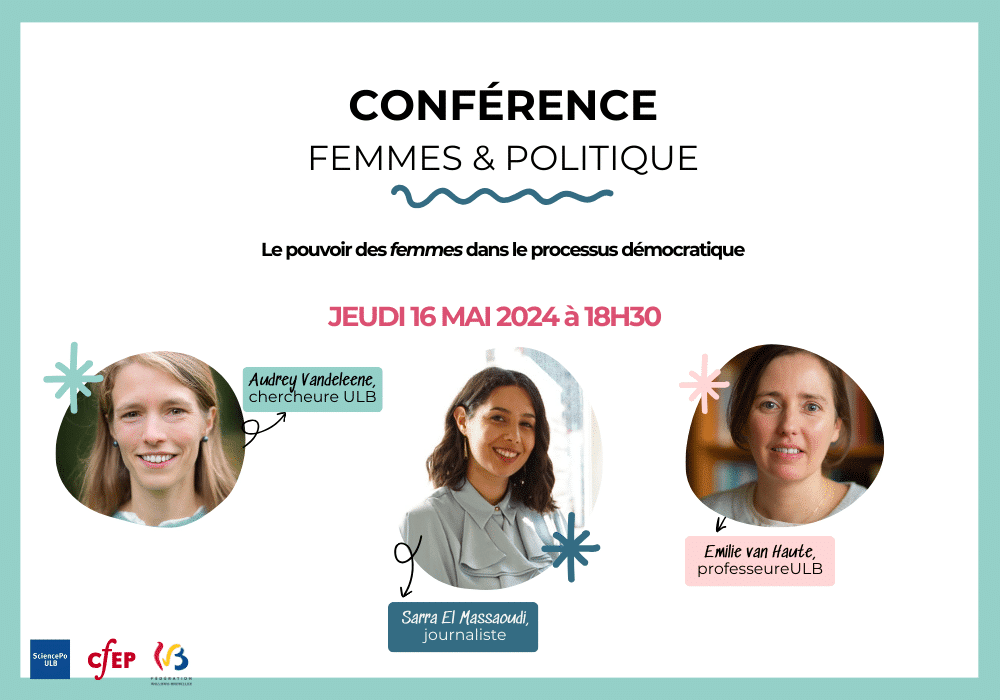 Affiche conférence politique "femmes & politique" cfep mai 2024