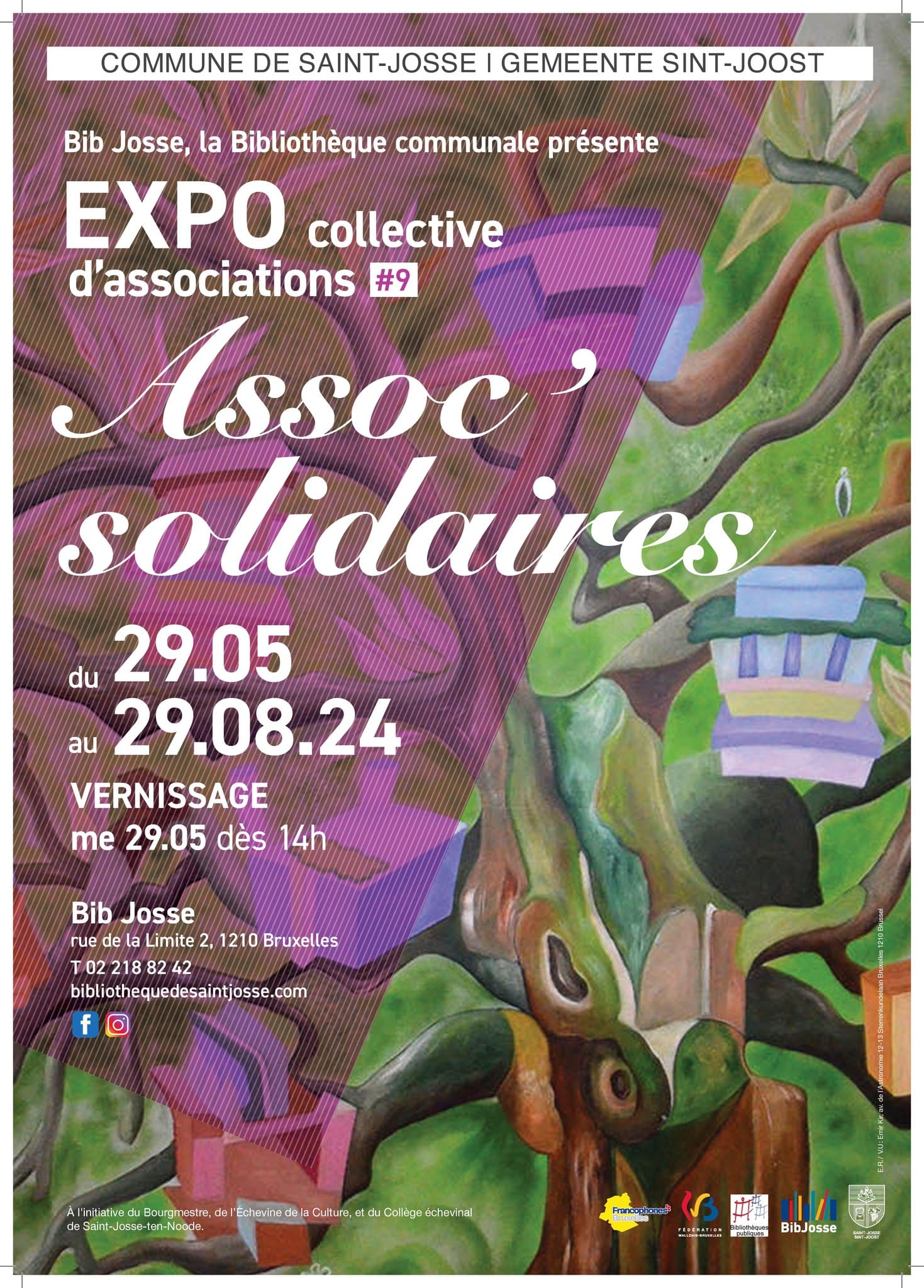 Expo Assoc&rsquo;Solidaires à la bibliothèque de Saint-Josse